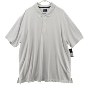 Ben Hogan Polo Shirt Mens 3XL Bright White Performance Golf Stretch UPF50 NWT